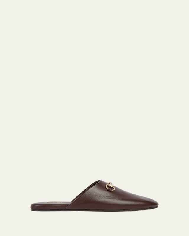 Annette Leather Flat Mules